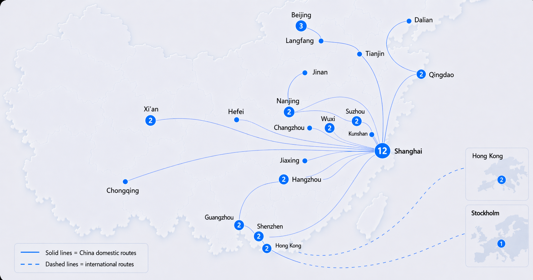 Real POP Footprint Across China map